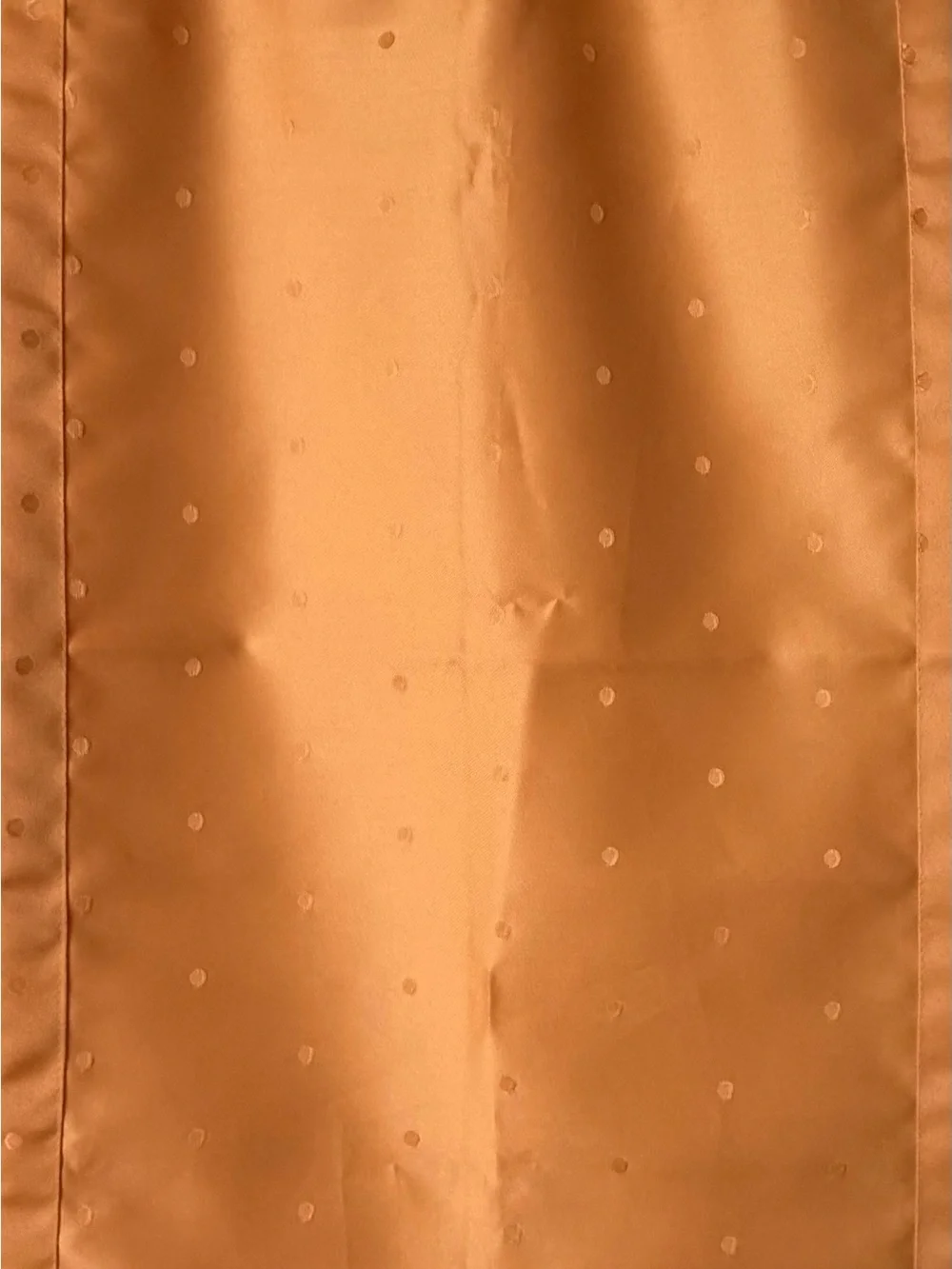 Golden Orange Satin Tablerunner with Subtle Dot Texture